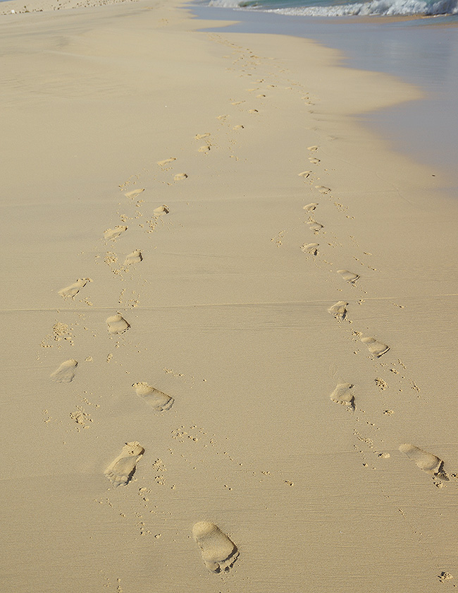 Fußspuren im Sand